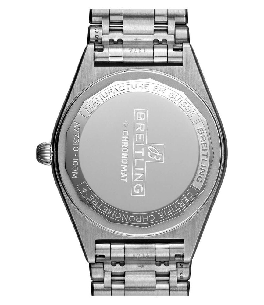 Breitling Chronomat 32mm Blue Dial Steel Case Ladies Bracelet Watch image number 3